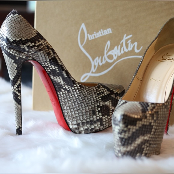 CHRISTIAN LOUBOUTIN DAFFODILE PYTHON LUCIDO 160 - Picture 2 of 8
